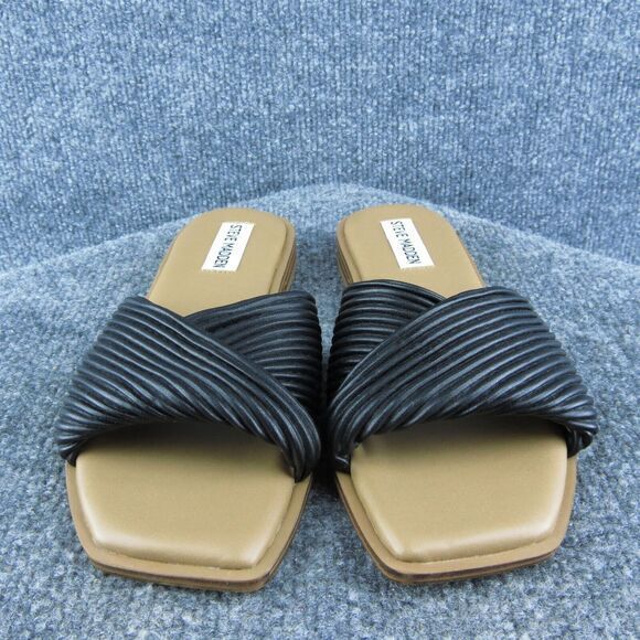 Steve Madden Limitt Women Slide Sandal Shoes Black Synthetic Size 6.5 Medium‎ - Picture 2 of 9